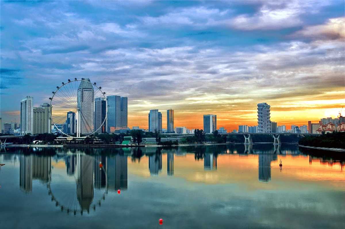 Sunrise at Marina Barrage