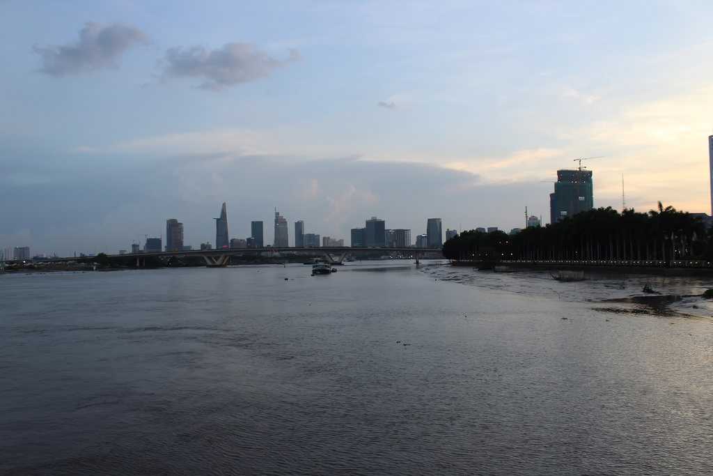 Ho Chi Minh City Skyline over Saigon River