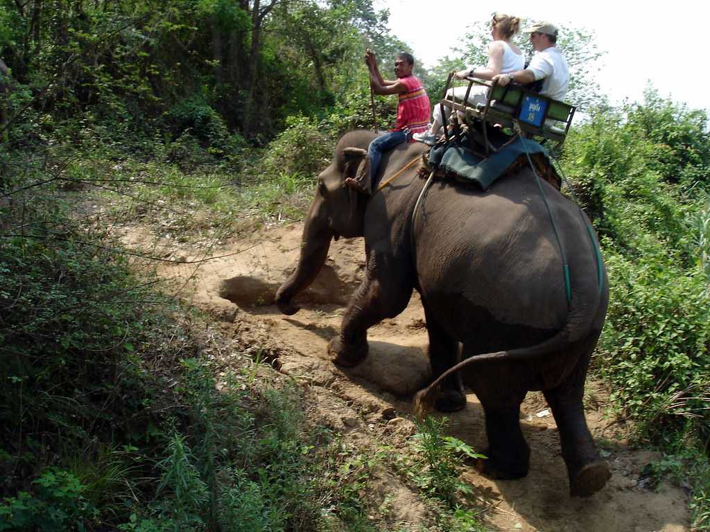 Tourists on their way to Phra Yai Temple