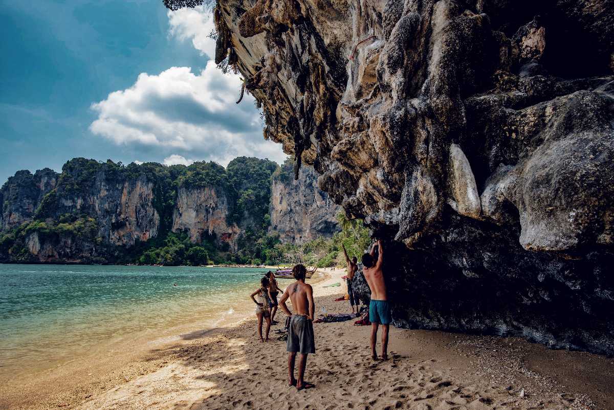 Tonsai Beach Rock Climbing