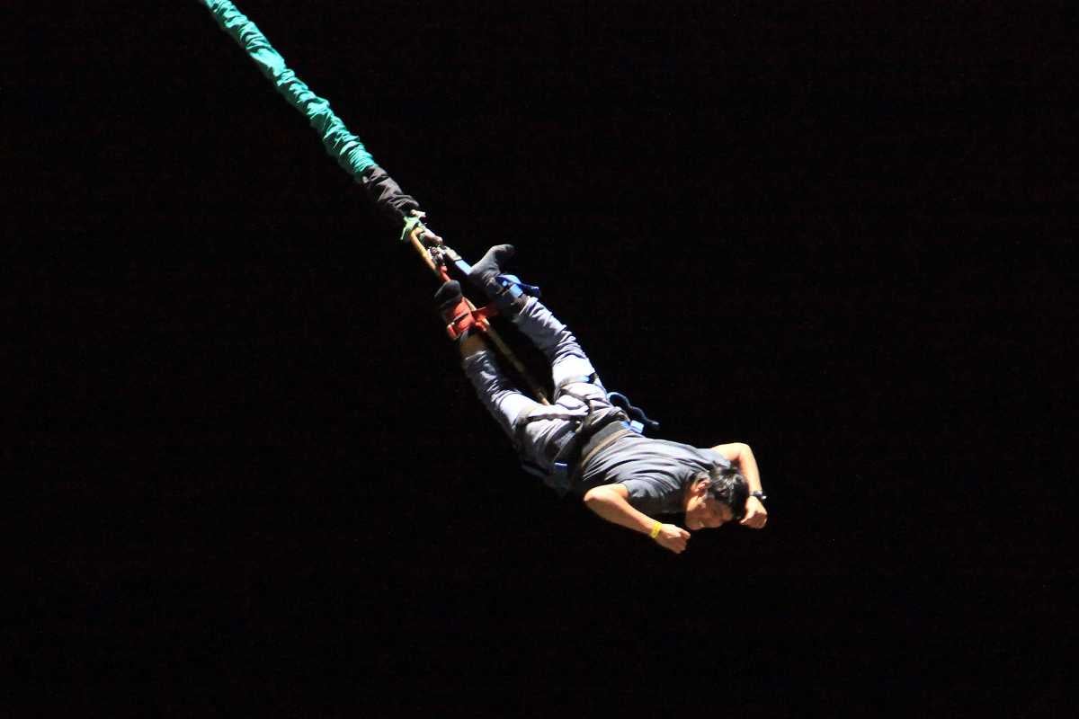 Night Bungee Jumping in Hong Kong