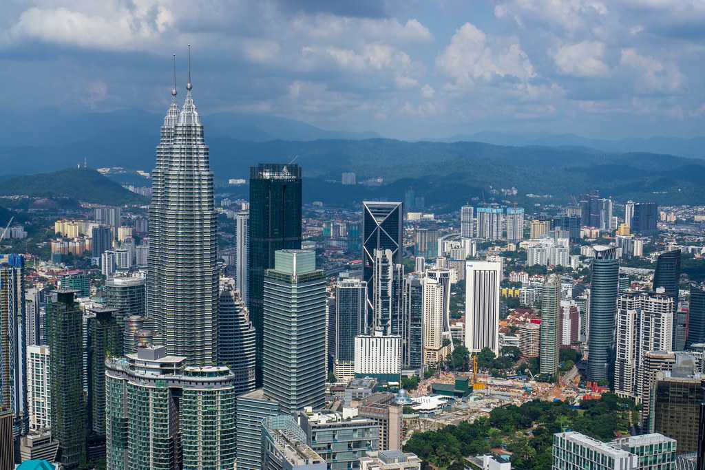 A view of Jalan Ampang District with Petronas Twin Towers