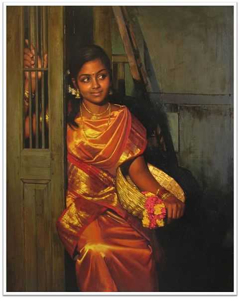Tamilnadu.com - Pavadai Dhavani is a traditional attire worn by the young  girls of Tamilnadu. This clothing represents the cultural heritage of Tamil  Nadu and is worn by the girls as soon