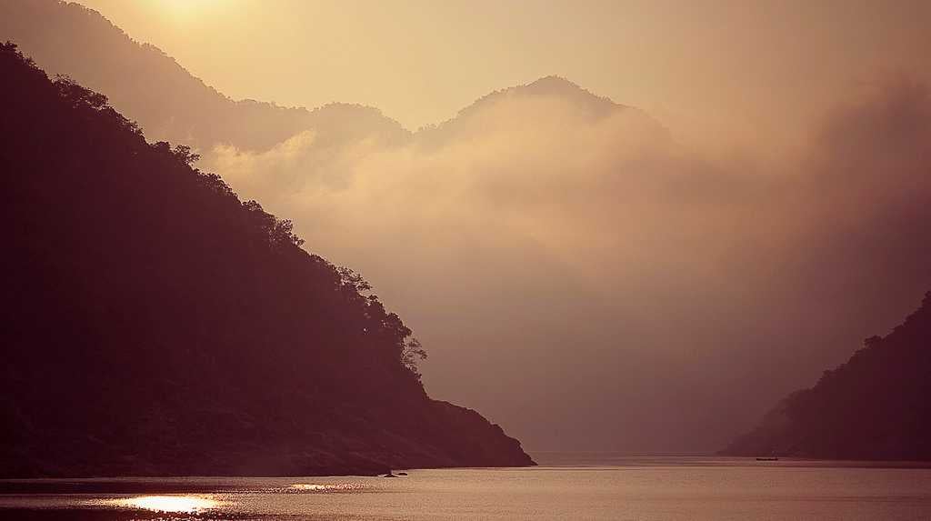 Winter sunset, Bhadrachalam