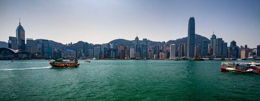 Hong Kong Skyline Across Victoria harbour