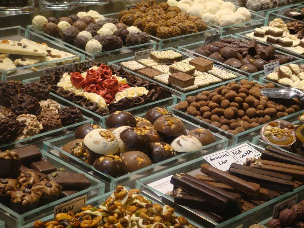Handmade Chocolate Stalls, Mercat de la Boqueria
