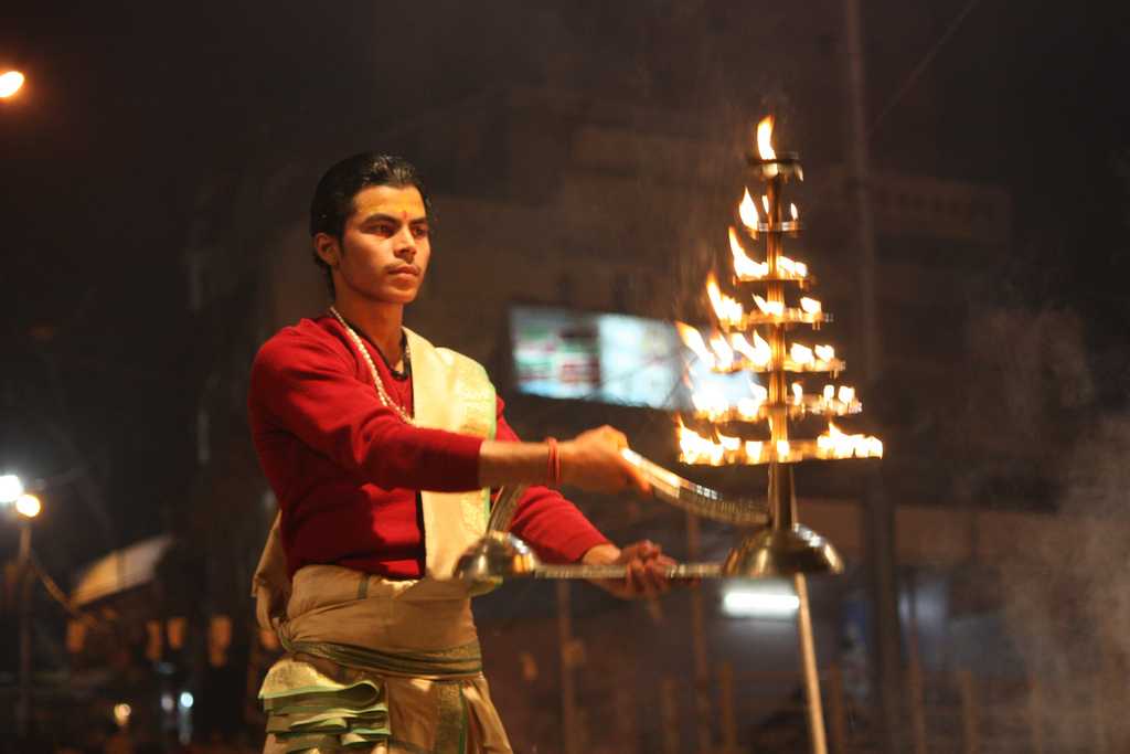 A glimpse of Ganga Aarti at Varanasi