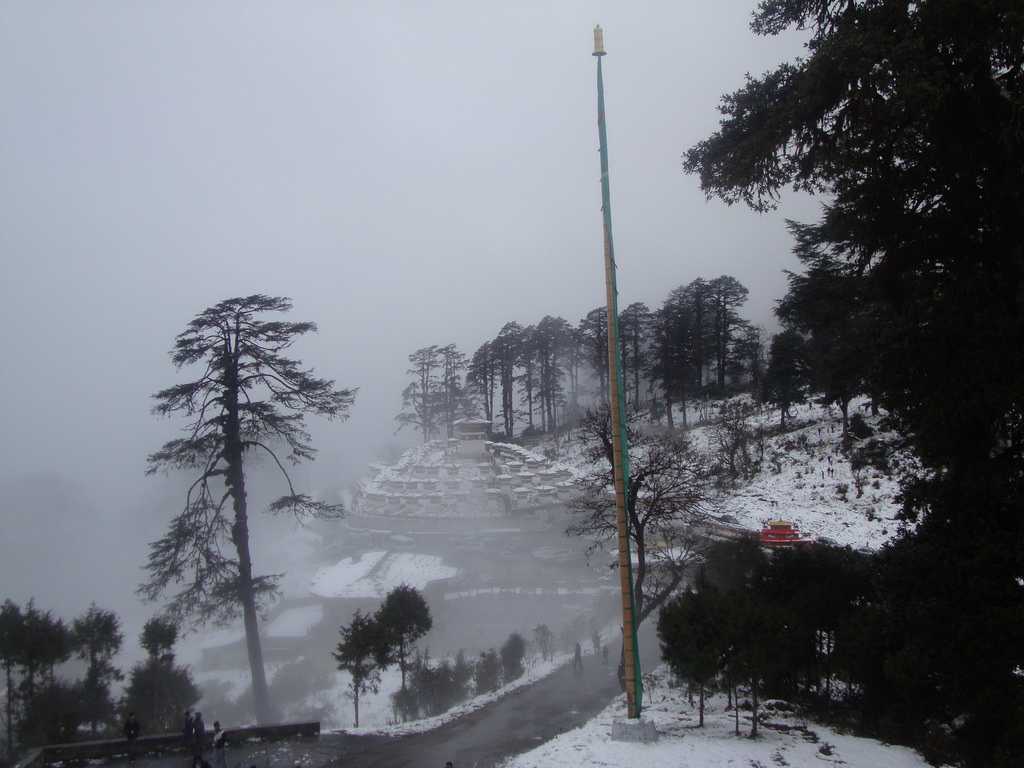 Snow in Dochula Pass Bhutan