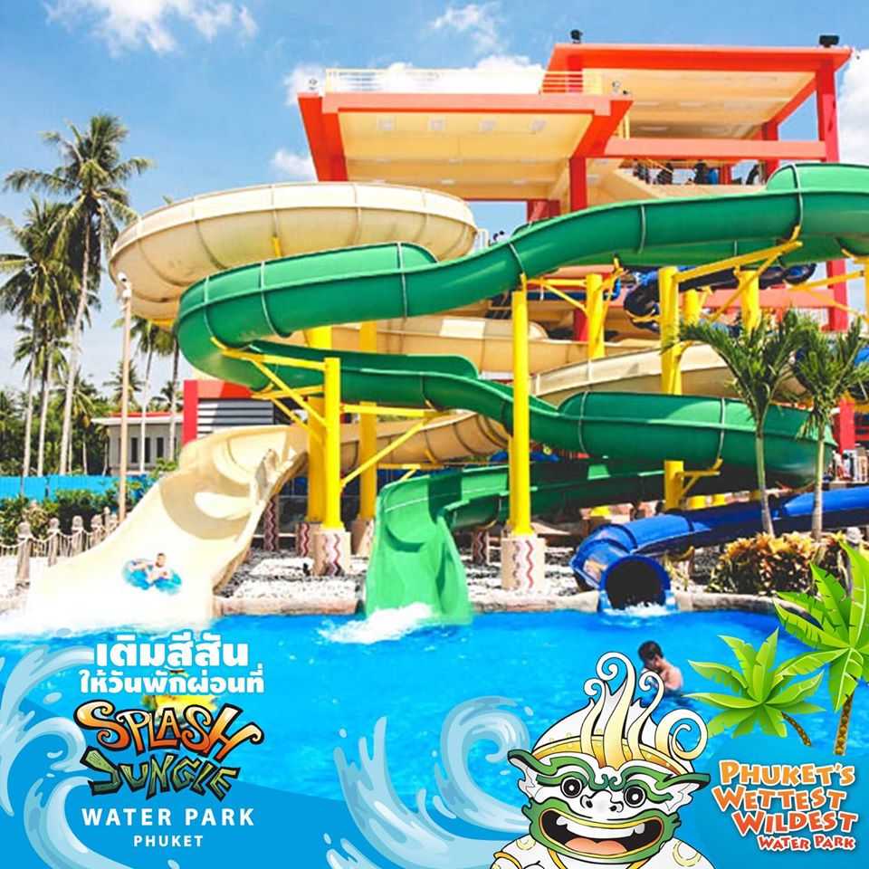 Body and Tube Slides at Splash Jungle Water Park, Phuket