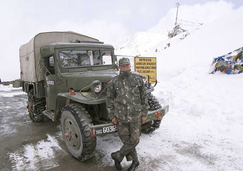 Khardung La, Fakten über Indien