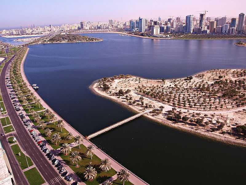 aerial view of buhaira corniche