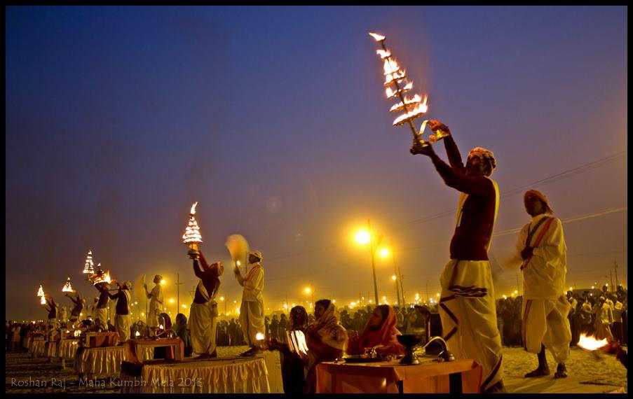 Ganga Aart Ritual during Kumbh Mela