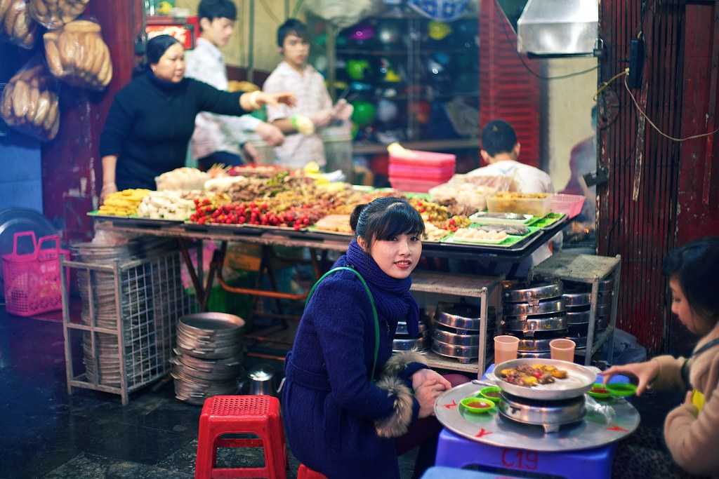 street food in hanoi night market