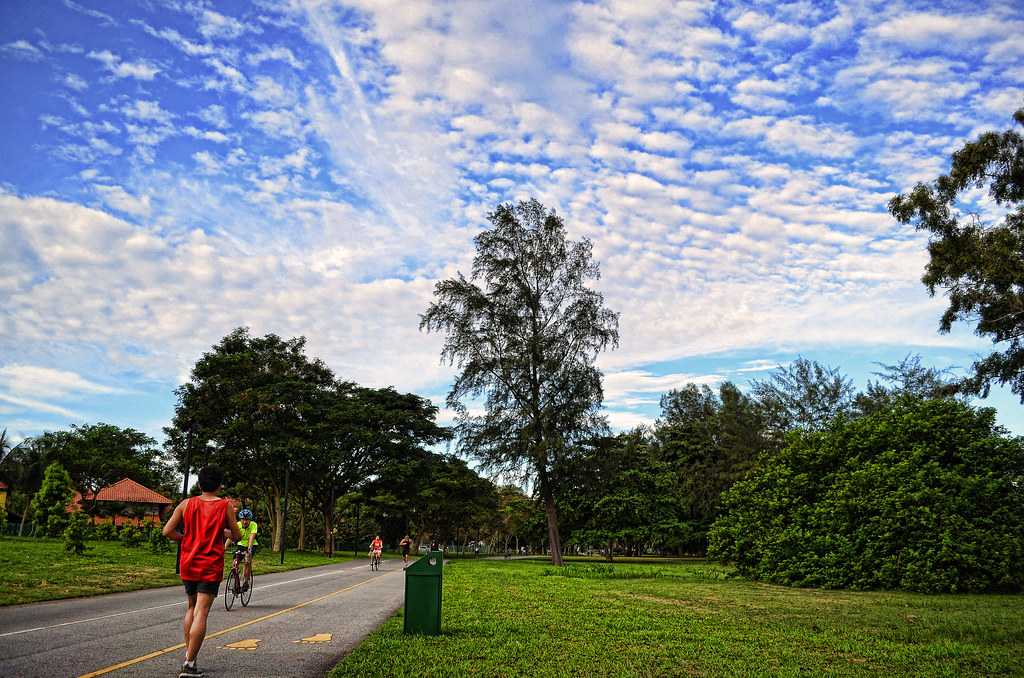 Cycling at East Coast Park