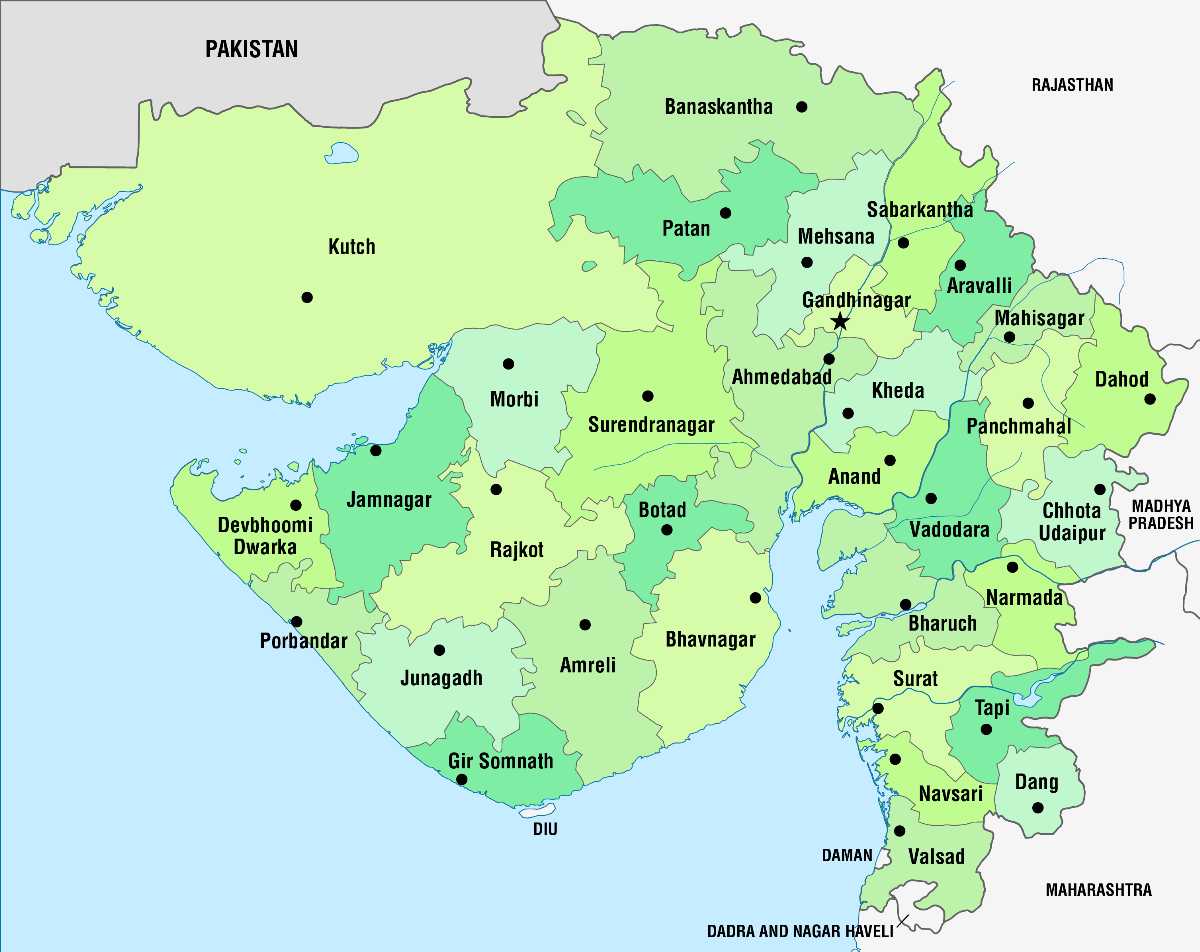 Administrative Map Of Gujarat 20170817223938 