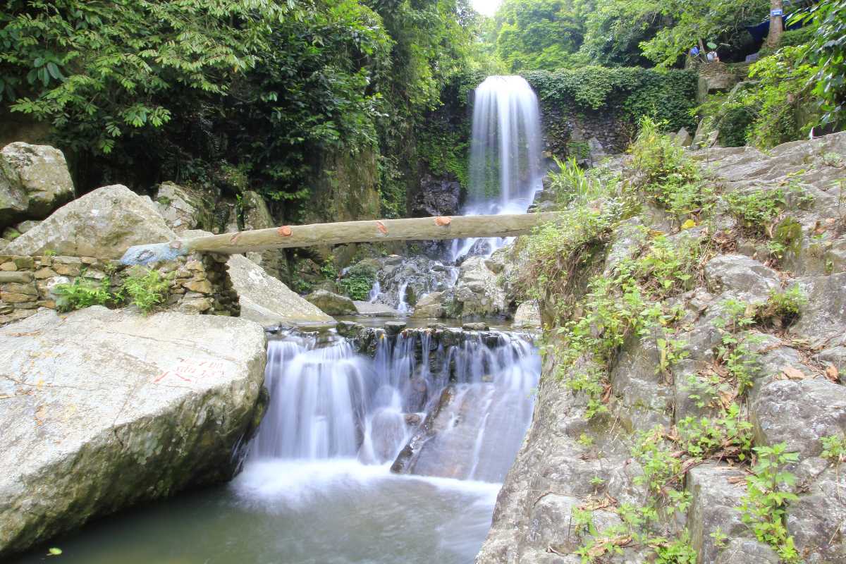 Waterfall in Ba Vi National Park Vietnam