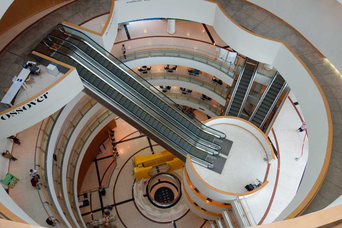 Spiral Passages Inside the Bangkok Art and Culture Centre