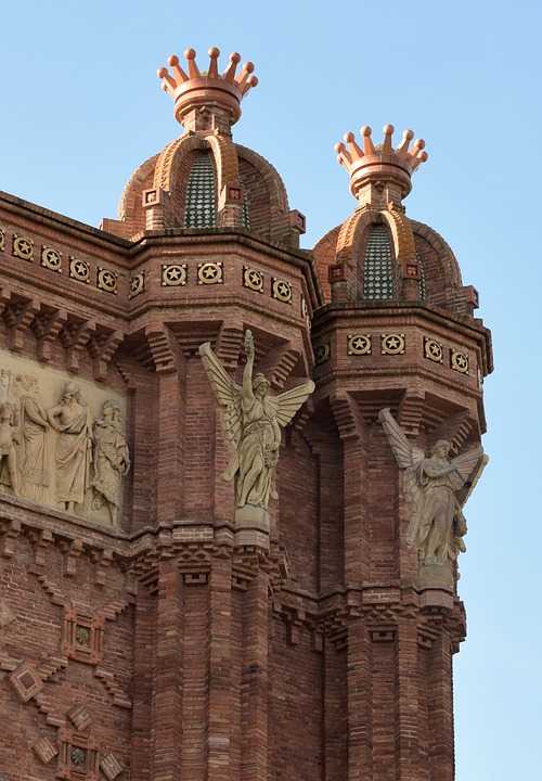 arc de triomf, archway, architecture, red brick