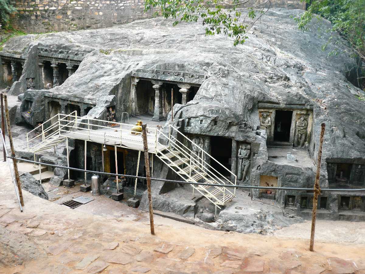 Rock-cut temples and caves at Bhairavakona, near Cumbum in Prakasam district