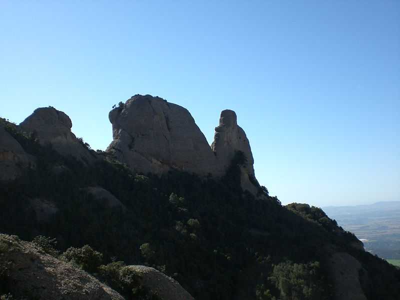 mountain peak, sant jeroni, montserrat, hiking