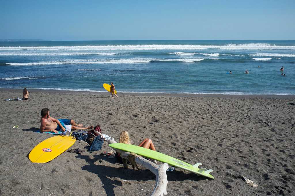 Surfing in Bali, Canngu Beach