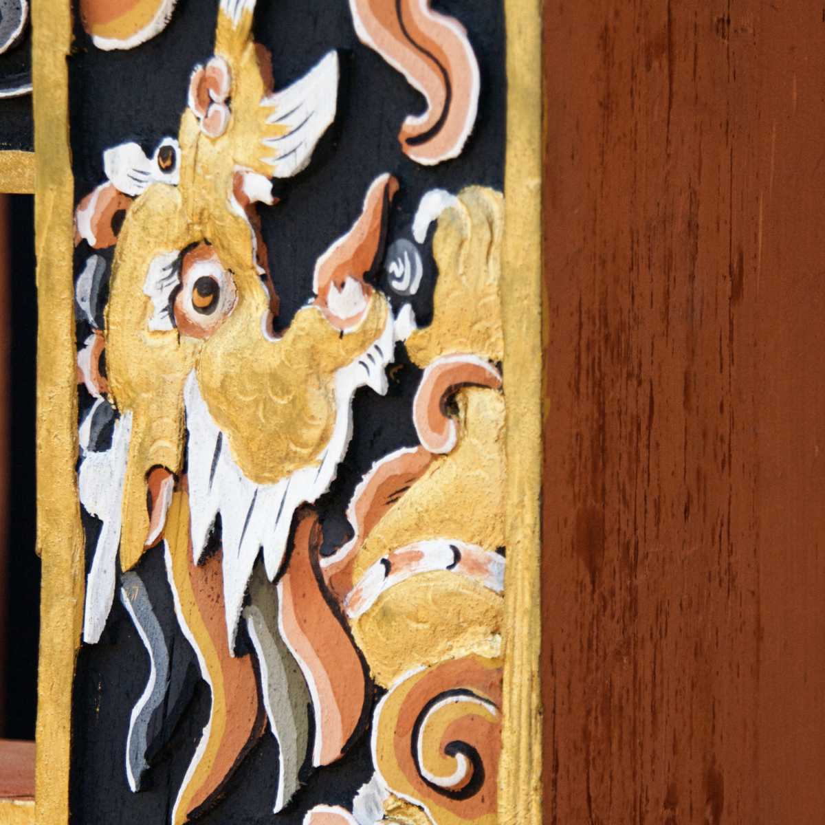 Parzo Wall Carving in Bhutan