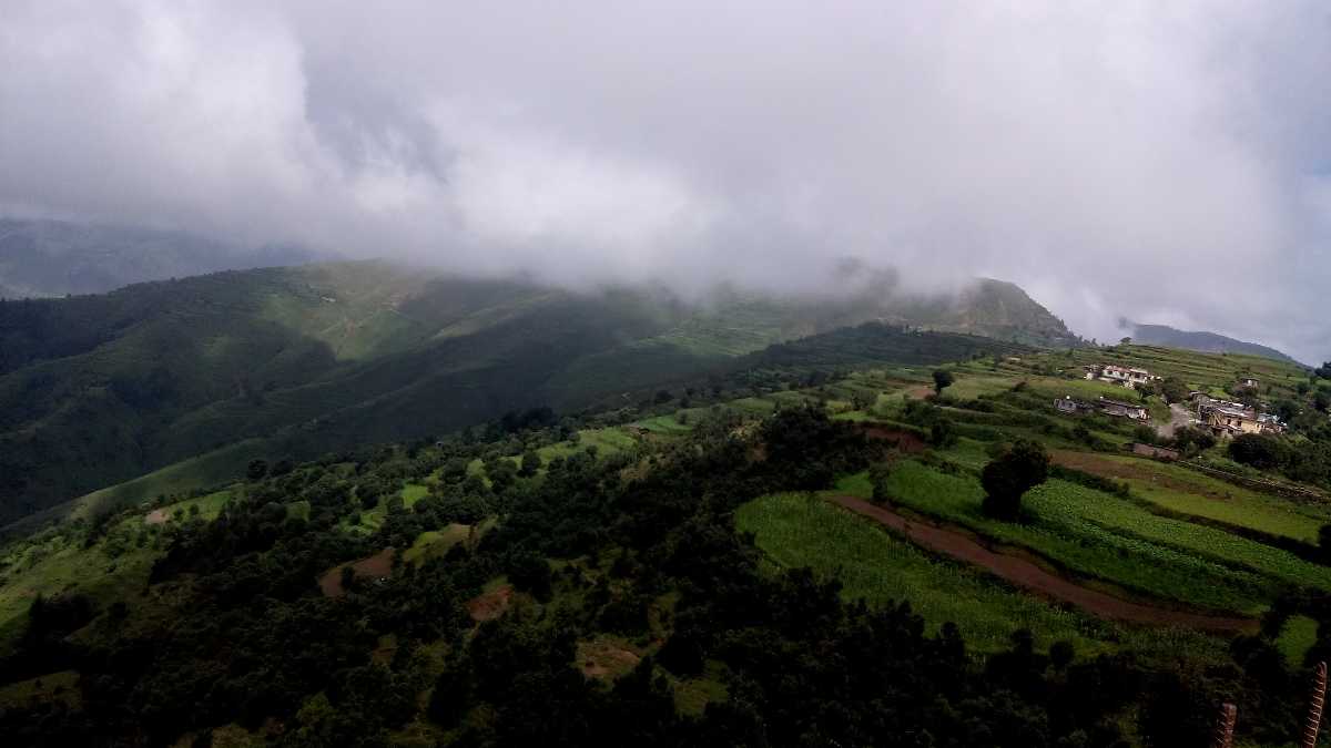 A foggy view of Chakrata Hills