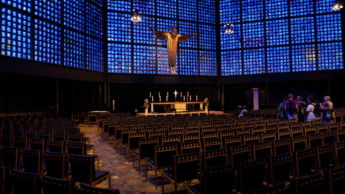 Inside view of Kaiser Wilhelm Memorial Church, Berlin