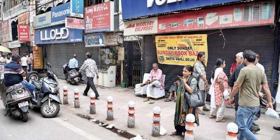 A Deserted Daryaganj Book Market Area