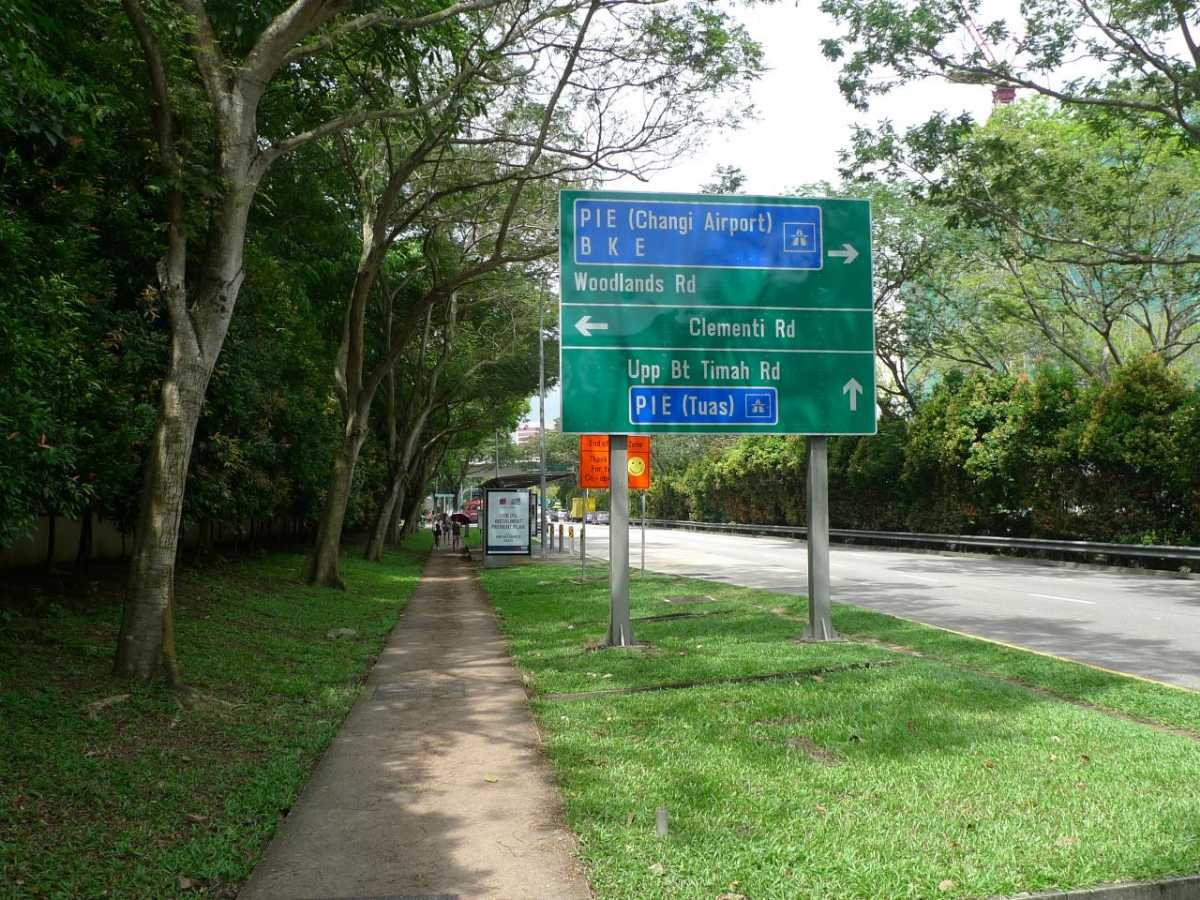Cycling along Bukit Timah Singapore