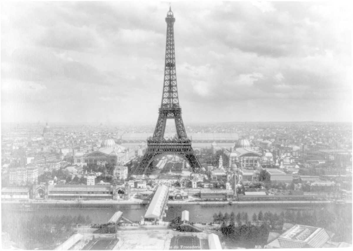 Eiffel tower at Exposition Universelle in Paris, 1889