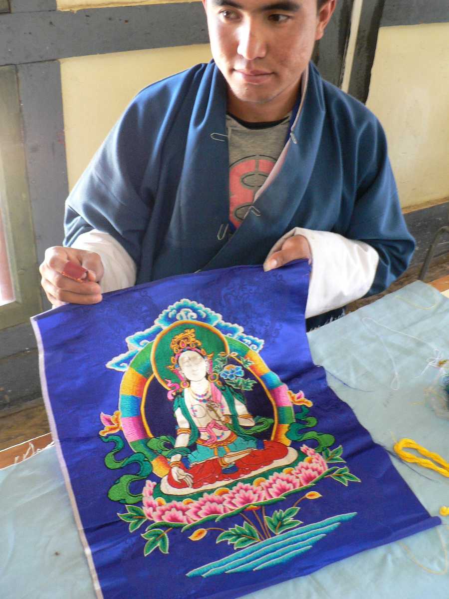 Tshemzo Embroidery in Bhutan