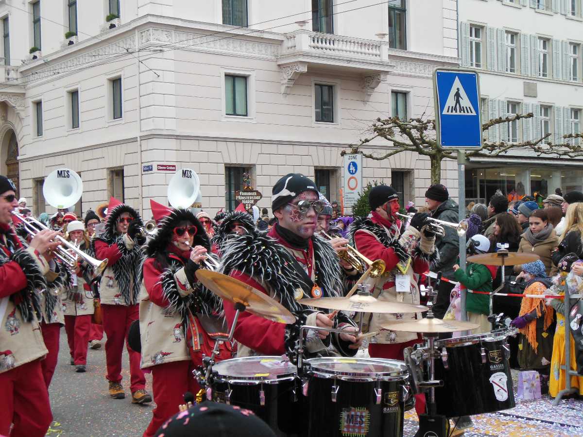 procession, band, graben