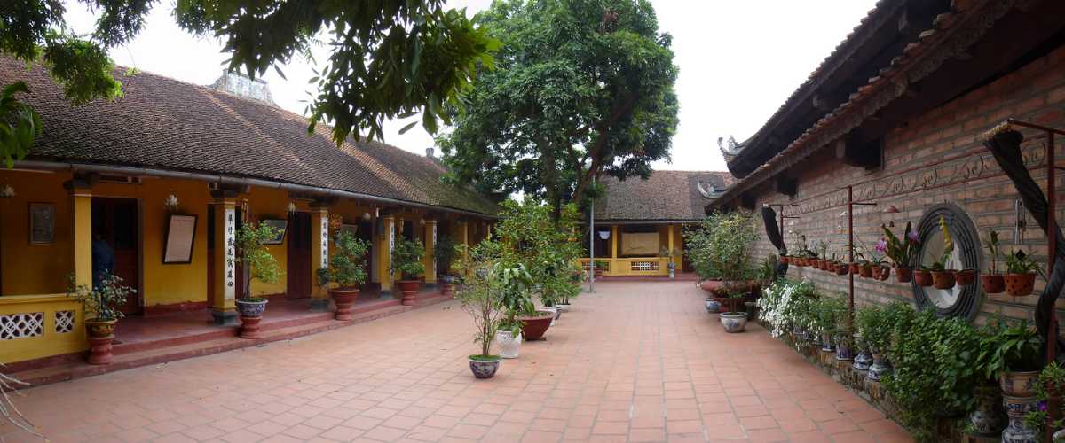 Courtyard of the Kim Lien Pagoda Hanoi