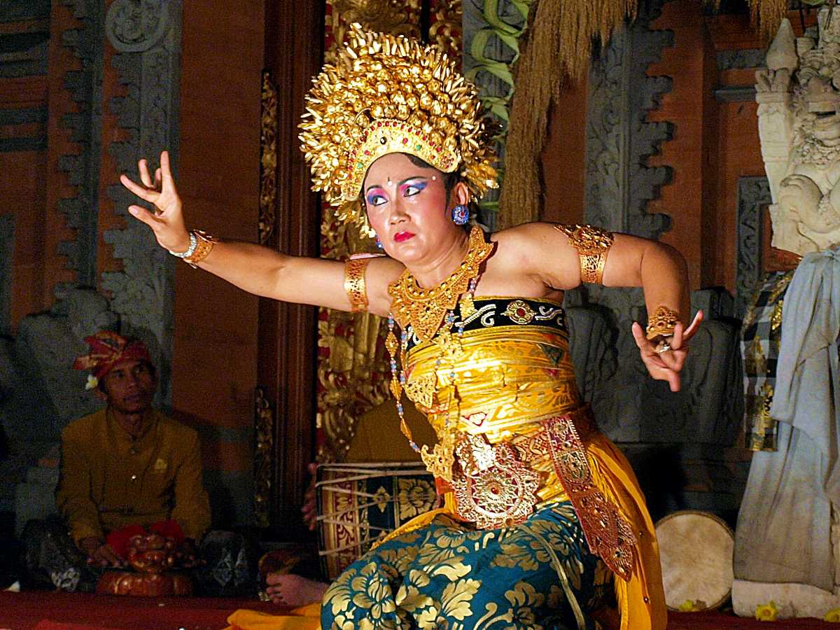 Legong Dance, a cultural Balinese dance meant for entertainment, performed in Ubud