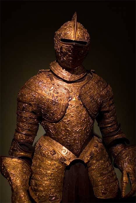 armour, golden shield, museum, Vienna