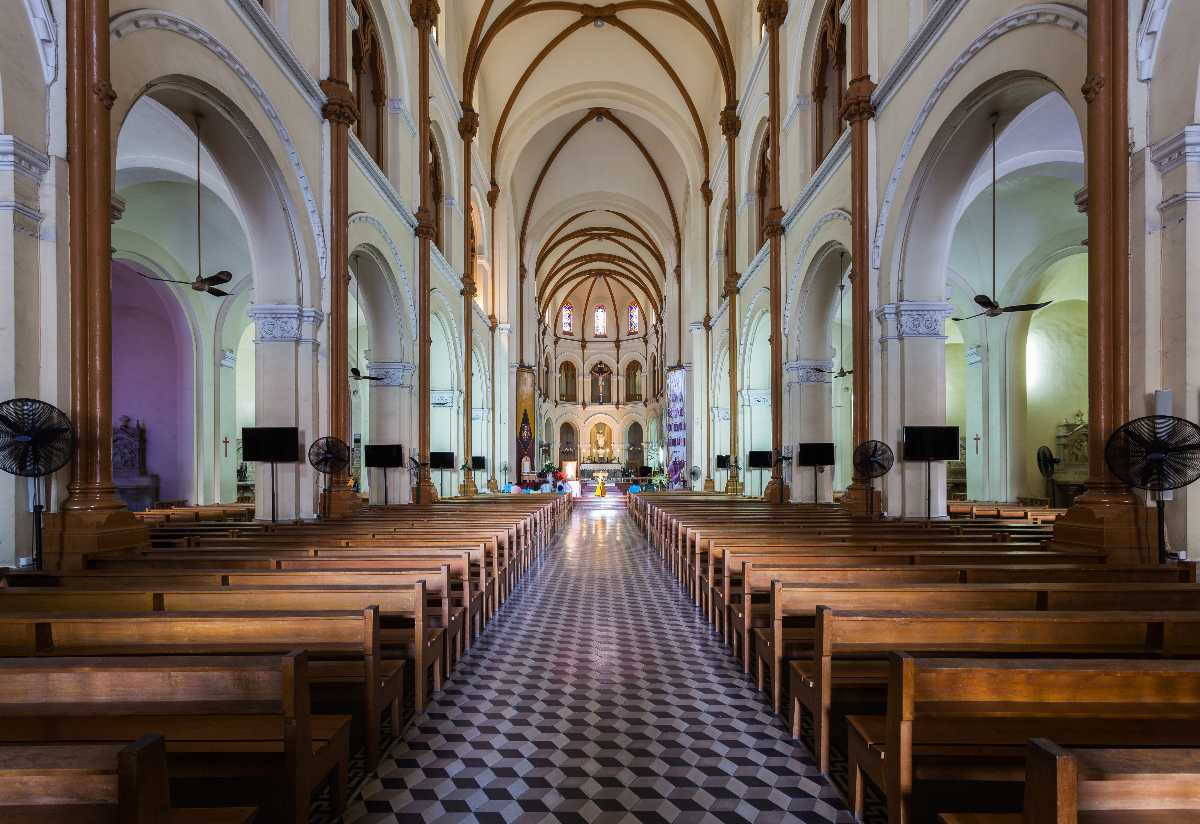 Interiors of the Notre Dame Cathedral in Ho Chi Minh City