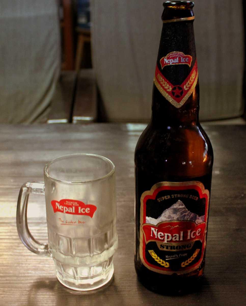 Nepal ice beer in Nepal