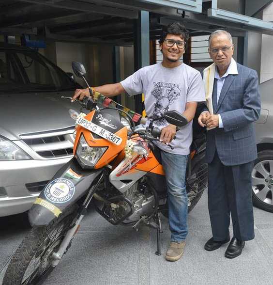 Gaurav with Narayan Murthy