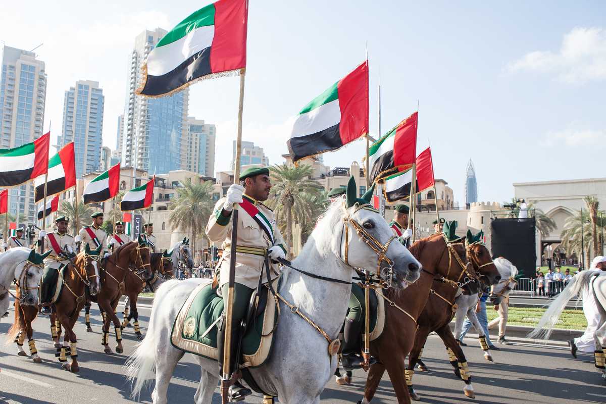 Parade during UAE NAtional Day celebration in Dubai