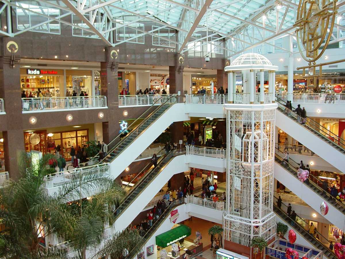 Interior of The Galleria shopping mall, Houston, Texas, USA Stock