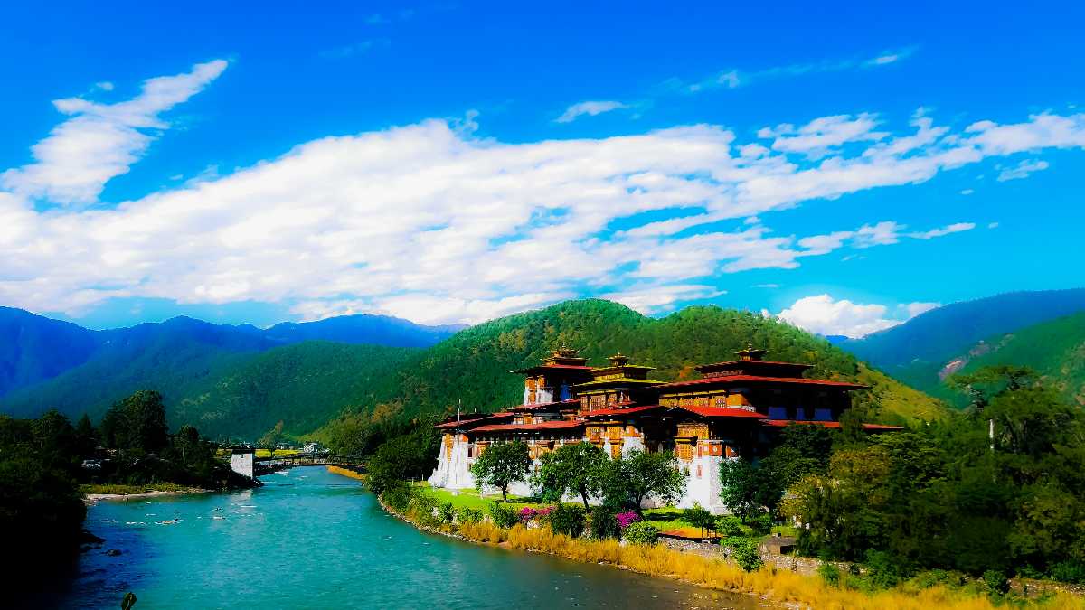 Punakha Town in Bhutan