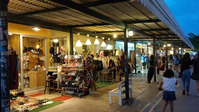 Stalls at Rod Fai Train Night Market Bangkok