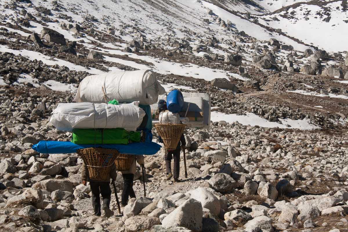 Sherpas are the natural porters