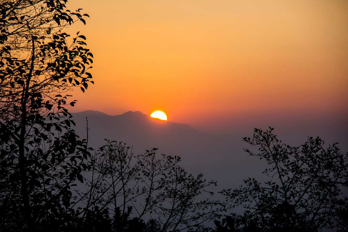 The sunrise from Nagarkot.