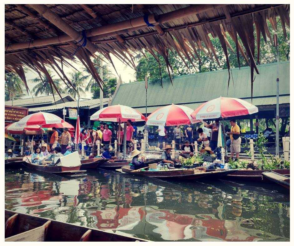 Tha Kha Floating Market Bangkok Thailand