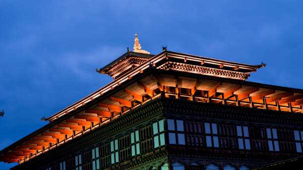 Tashichho Dzong at Night