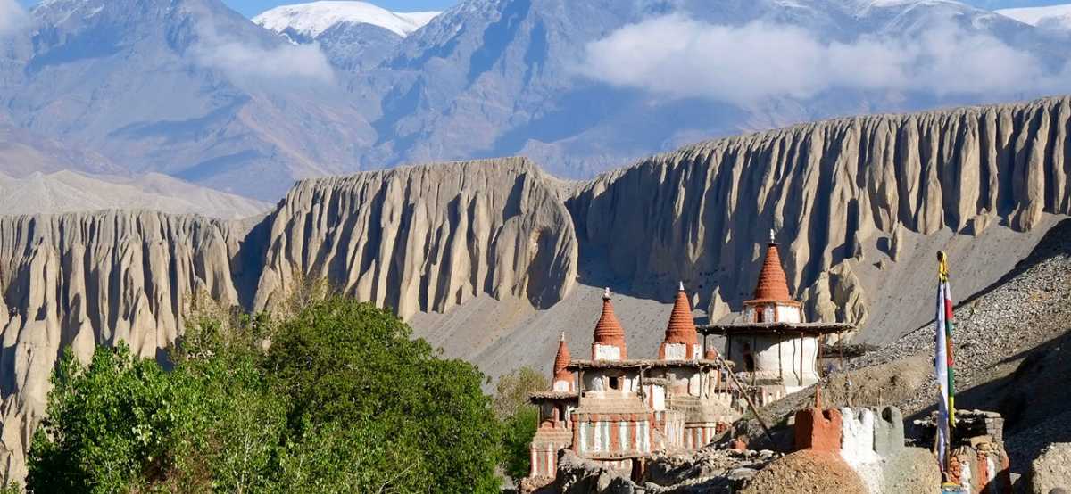 The Upper Mustang is an unforgettable landscape of Nepal. 