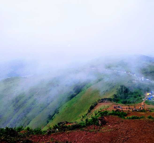 The Cloud-Covered Hills Clicked from the Mullayanagiri Peak