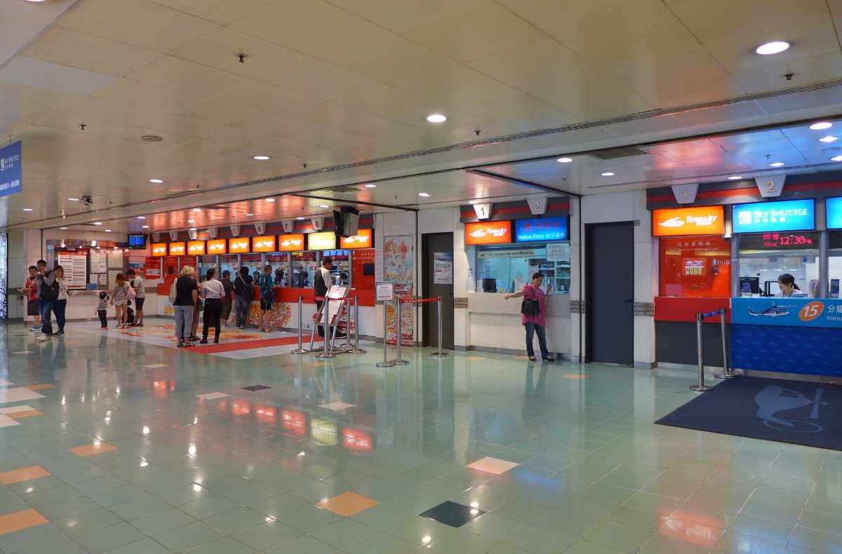 The modern arrival and departure facilities at the Macau Ferry Terminal